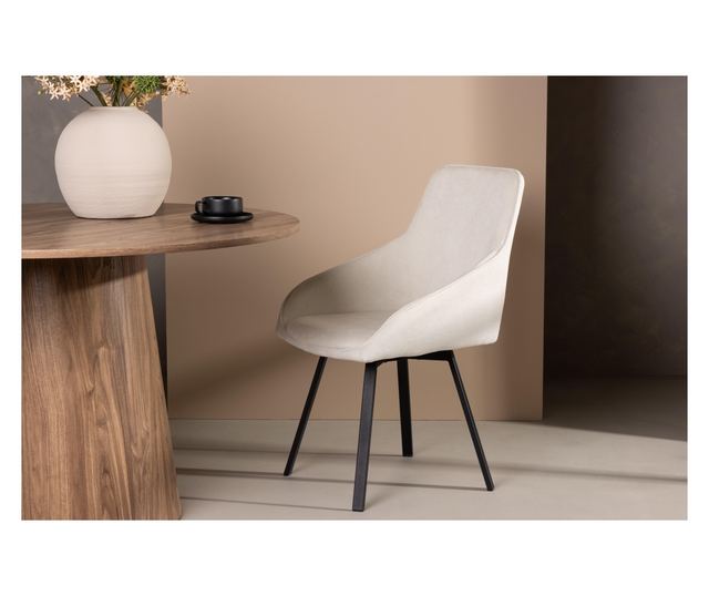 SZÉK, FURNLUX CLASSIC, ROSIE, 55x60x88cm, BÉZS, FÉM