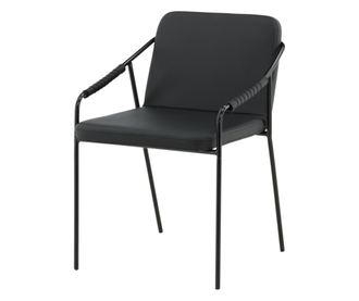 SZÉK, FURNLUX CLASSIC, TVIST, 53x59x77cm, FEKETE, MŰBŐR