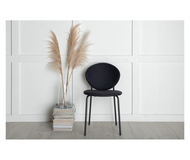 SZÉK, FURNLUX CLASSIC, VAULT, 46x62x80cm, FEKETE, TEXTIL