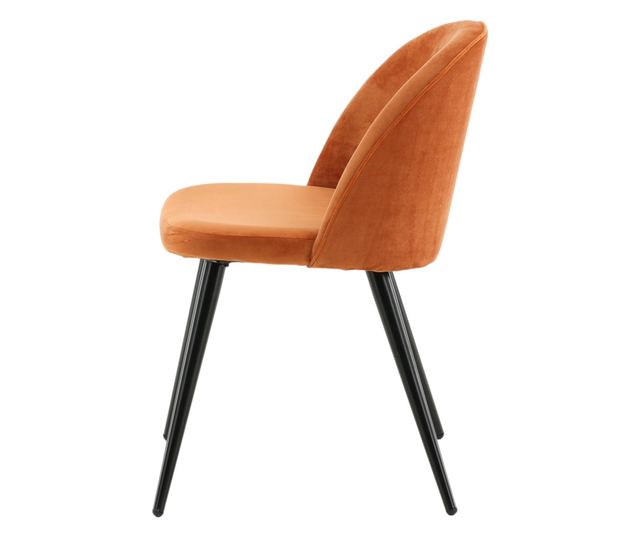 SZÉK, FURNLUX CLASSIC, VELVET, 50x57x77cm, NARANCS, TEXTIL