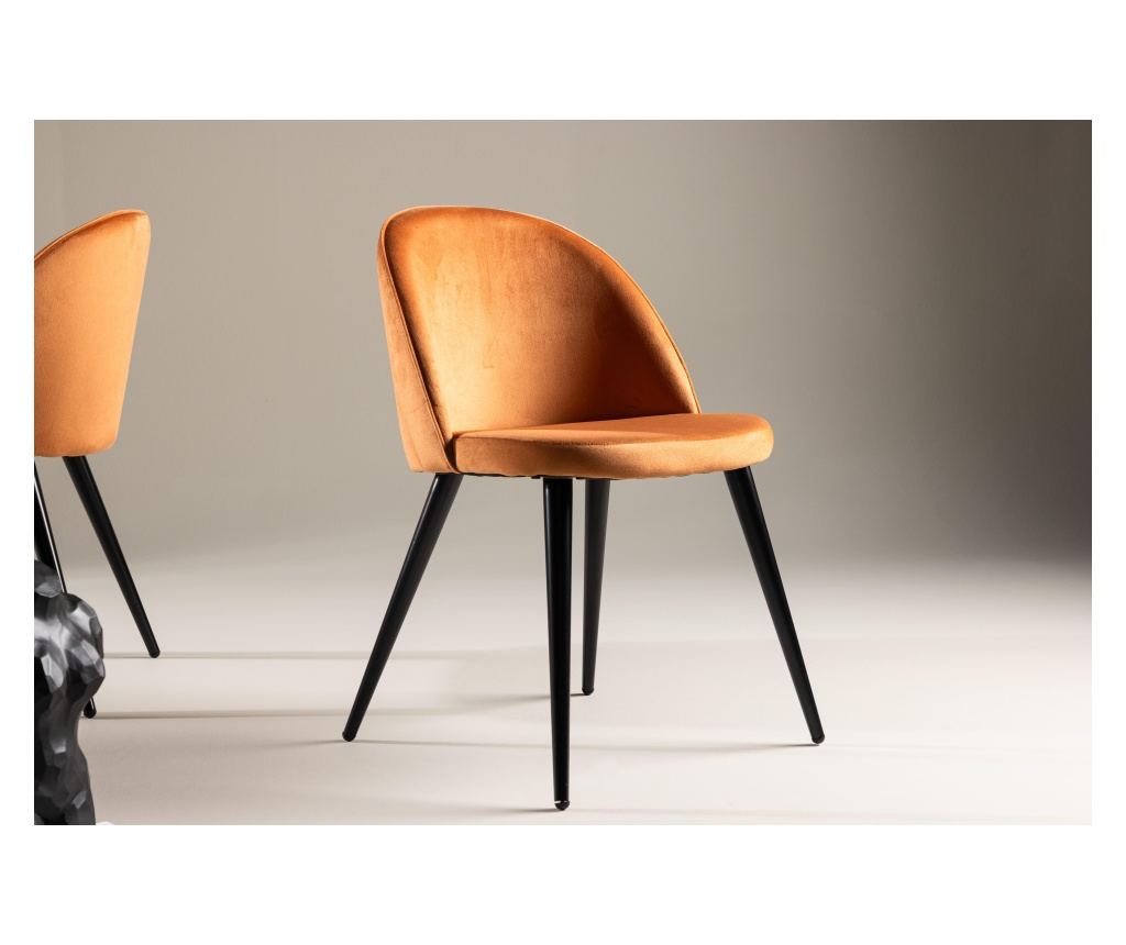 STOLICA, FURNLUX CLASSIC, VELVET, 50x57x77cm, NARANČASTA, TEKSTIL - 4