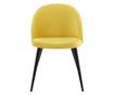 STOLICA, FURNLUX CLASSIC, VELVET, 50x57x77cm, ŽUTA, TEKSTIL