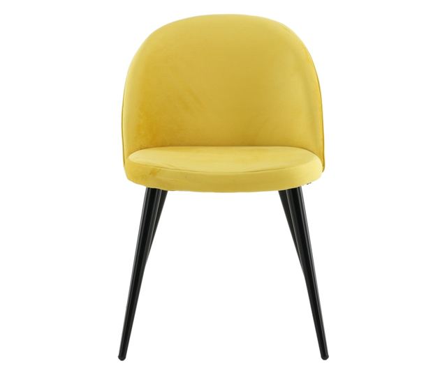STOLICA, FURNLUX CLASSIC, VELVET, 50x57x77cm, ŽUTA, TEKSTIL