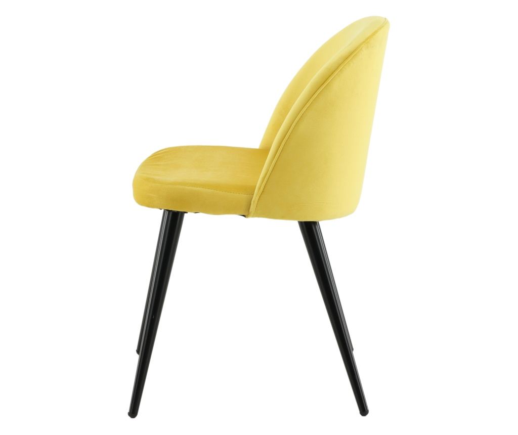 SZÉK, FURNLUX CLASSIC, VELVET, 50x57x77cm, SÁRGA, TEXTIL - 3