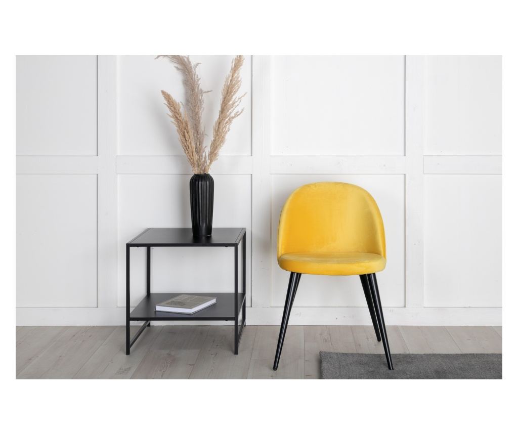 SZÉK, FURNLUX CLASSIC, VELVET, 50x57x77cm, SÁRGA, TEXTIL - 4