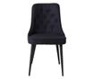 SZÉK, FURNLUX CLASSIC, VELVET DELUXE, 50x66x89cm, FEKETE, TEXTIL