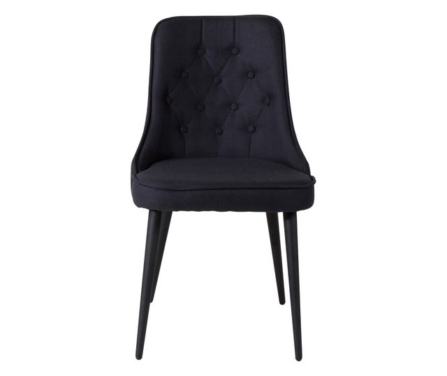 SZÉK, FURNLUX CLASSIC, VELVET DELUXE, 50x66x89cm, FEKETE, TEXTIL