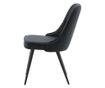 SZÉK, FURNLUX CLASSIC, VELVET DELUXE, 50x66x89cm, FEKETE, TEXTIL