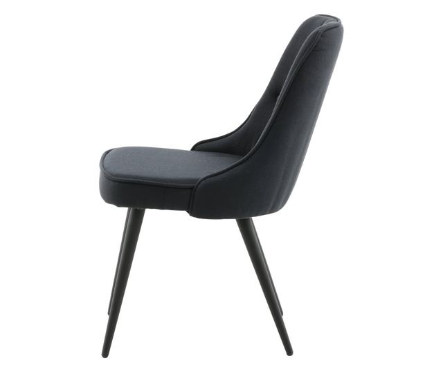 SZÉK, FURNLUX CLASSIC, VELVET DELUXE, 50x66x89cm, FEKETE, TEXTIL