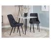 SZÉK, FURNLUX CLASSIC, VELVET DELUXE, 50x66x89cm, FEKETE, TEXTIL