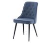 SZÉK, FURNLUX CLASSIC, VELVET DELUXE, 50x66x89cm, FEKETE, TEXTIL