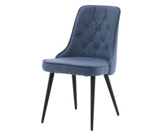 SZÉK, FURNLUX CLASSIC, VELVET DELUXE, 50x66x89cm, FEKETE, TEXTIL