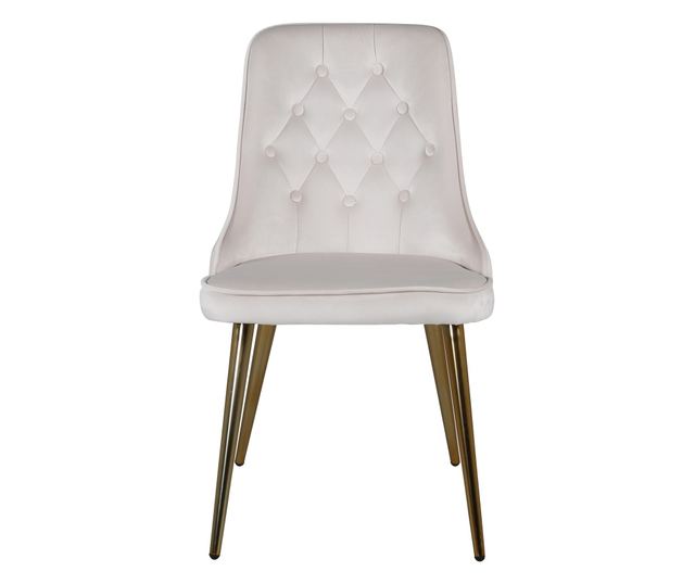 SZÉK, FURNLUX CLASSIC, VELVET DELUXE, 50x66x89cm, BÉZS, TEXTIL