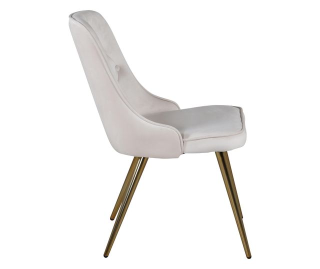 SZÉK, FURNLUX CLASSIC, VELVET DELUXE, 50x66x89cm, BÉZS, TEXTIL