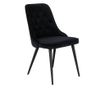 SZÉK, FURNLUX CLASSIC, VELVET DELUXE, 50x66x89cm, FEKETE, TEXTIL