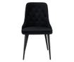 SZÉK, FURNLUX CLASSIC, VELVET DELUXE, 50x66x89cm, FEKETE, TEXTIL