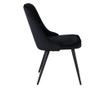 SZÉK, FURNLUX CLASSIC, VELVET DELUXE, 50x66x89cm, FEKETE, TEXTIL