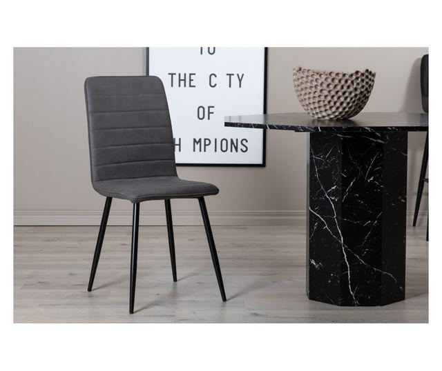 SZÉK, FURNLUX CLASSIC, WINDU, 43x49x94cm, SZÜRKE, TEXTIL