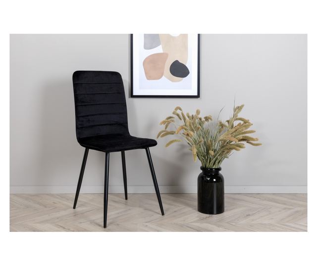 SZÉK, FURNLUX CLASSIC, WINDU, 43x49x94cm, FEKETE, TEXTIL