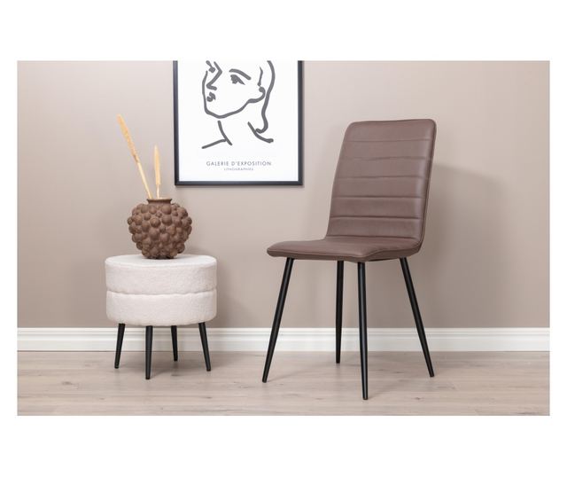 SZÉK, FURNLUX CLASSIC, WINDU, 43x49x94cm, BARNA, TEXTIL