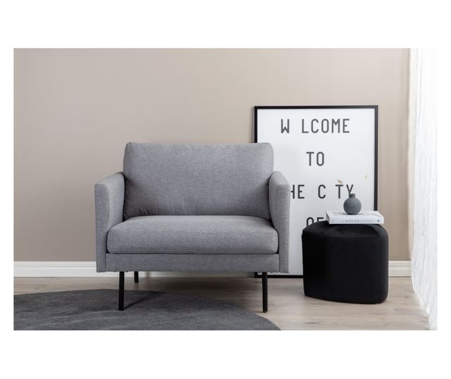FOTEL, FURNLUX CLASSIC, ZOOM, 95x84x80cm, SZÜRKE, TEXTIL