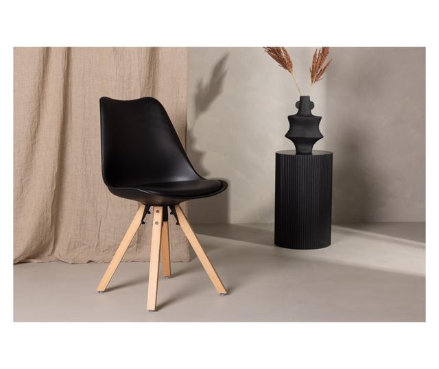 SZÉK, FURNLUX CLASSIC, ZENO, 48x56x84cm, FEKETE, MŰANYAG