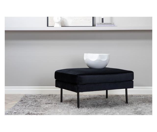 PUFF, FURNLUX CLASSIC, ZOOM, 85x64x47cm, FEKETE, TEXTIL