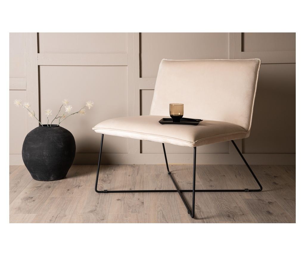 BARSKA STOLICA, FURNLUX CLASSIC, X-LOUNGE, 62x72x83cm, BEŽ, TEKSTIL - 3