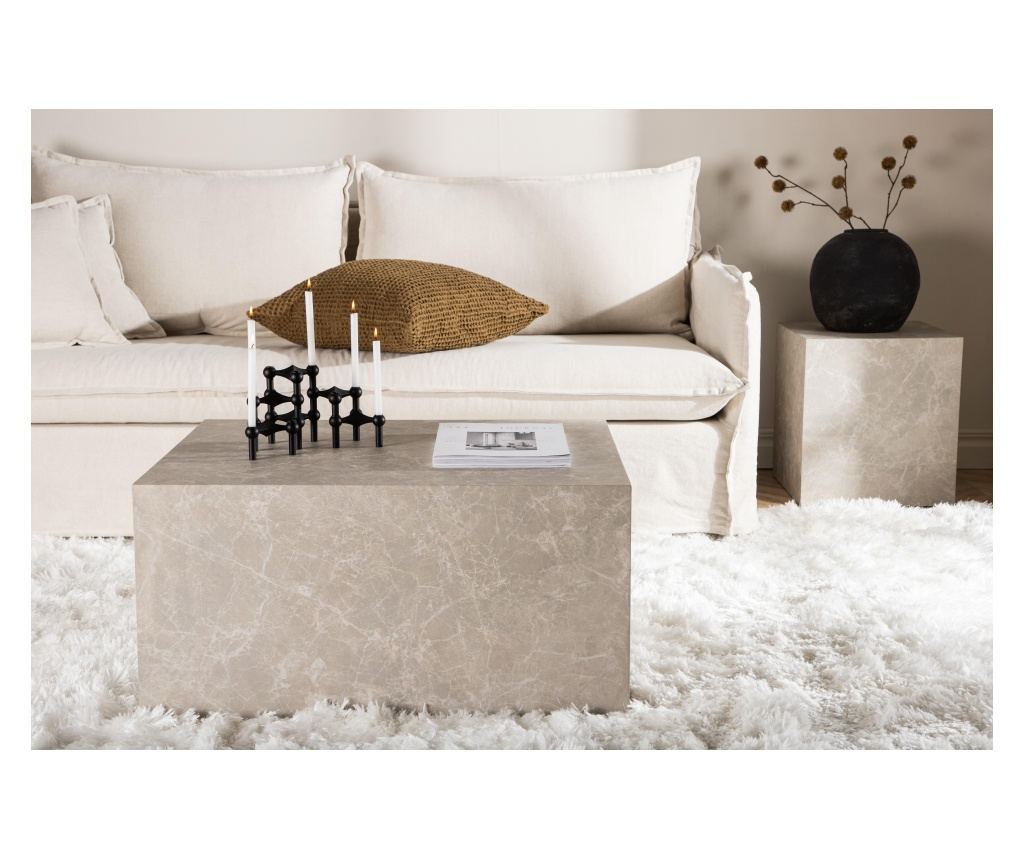 STOLIĆ ZA KAVU, FURNLUX CLASSIC, JERSEY, 60x80x40cm, BEŽ, DRVENI PLOČASTI MATERIJAL - 4