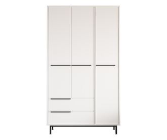RUHÁSSZEKRÉNY, FURNLUX CLASSIC, OCEAN, 112x55x196cm, FEHÉR, MŰFA