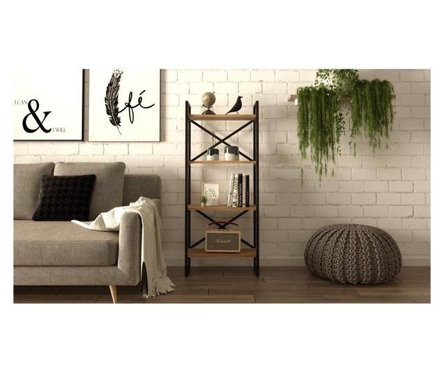 VITRIN, FURNLUX CLASSIC, VOYAGE, 55x30x138cm, BÉZS, MŰFA
