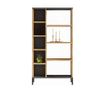VITRIN, FURNLUX CLASSIC, QUEEN, 72x26x134cm, TERMÉSZETES, MŰFA