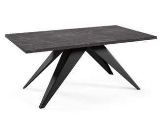BLAGOVAONSKI STOL, FURNLUX PREMIUM, VENTO, 80x240x76cm, CRNA, DRVENI PLOČASTI MATERIJAL