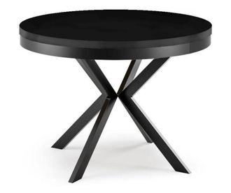 MASĂ DINING, FURNLUX PREMIUM, EDDER, 100x176x76cm, NEGRU, LEMN PRELUCRAT