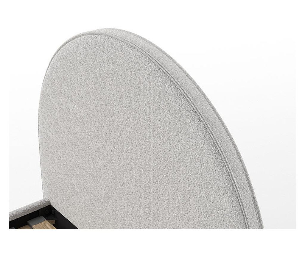 OKVIR POSTELJE, FURNLUX CLASSIC, MOON, 97x212x107cm, SIVA, INŽENIRSKI LES - 3