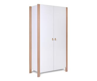 RUHÁSSZEKRÉNY, FURNLUX CLASSIC, ETUDE, 96x47x179cm, FEHÉR, TÖMÖR FA