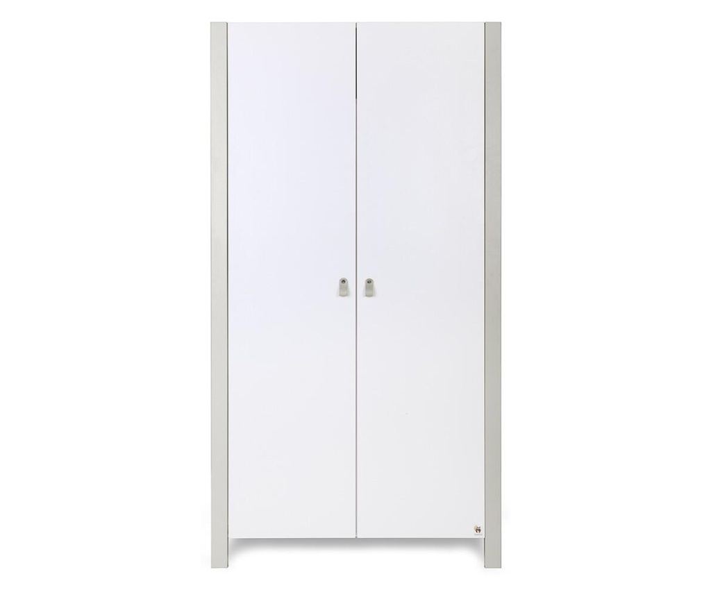 RUHÁSSZEKRÉNY, FURNLUX CLASSIC, ETUDE, 96x47x179cm, SZÜRKE, TÖMÖR FA - 2