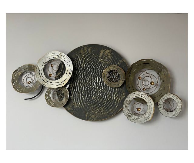 Decoratiune de perete, metalica, Petra, 130x61cm, Multicolor
