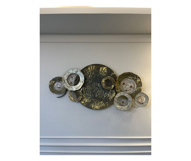 Decoratiune de perete, metalica, Petra, 130x61cm, Multicolor