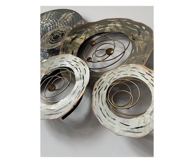 Decoratiune de perete, metalica, Petra, 130x61cm, Multicolor
