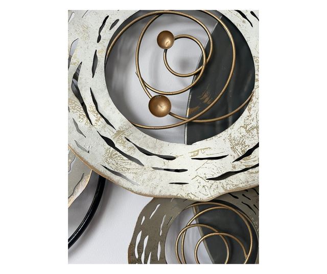 Decoratiune de perete, metalica, Petra, 130x61cm, Multicolor
