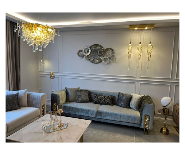 Decoratiune de perete, metalica, Petra, 130x61cm, Multicolor