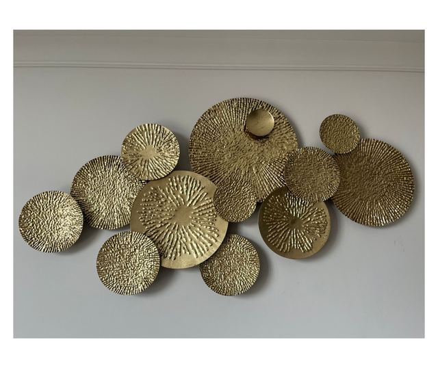 Decoratiune de perete, metalica, Ares, 135x69cm, Auriu