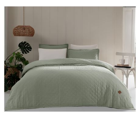 Premium prošiveni prekrivač, Majoli Bahar Home Collection, 170x220 cm, 100% pamuk, 30 gsm, 2 komada, Manu Pampas