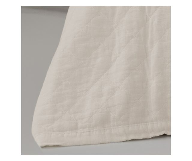 Premium steppelt takaró szett, Majoli Bahar Home Collection, 240x220 cm, 100% pamut, 30 gsm, 3 darab, Manu Dove