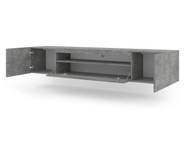 TV-ÁLLVÁNY, FURNLUX CLASSIC, AURA, 200x37x42cm, SZÜRKE, MŰFA