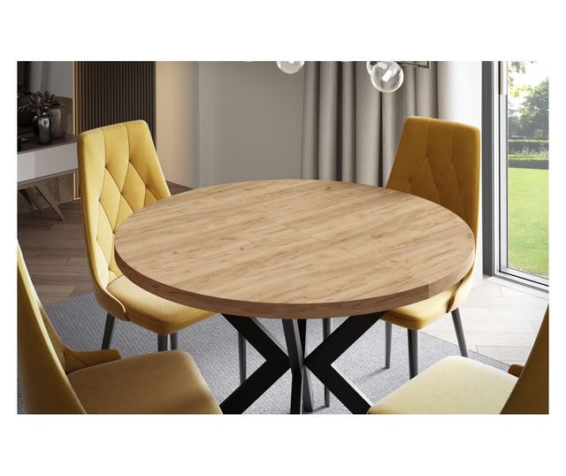 MASĂ DINING, FURNLUX PREMIUM, EDDER, 100x176x76cm, BEJ, LEMN PRELUCRAT