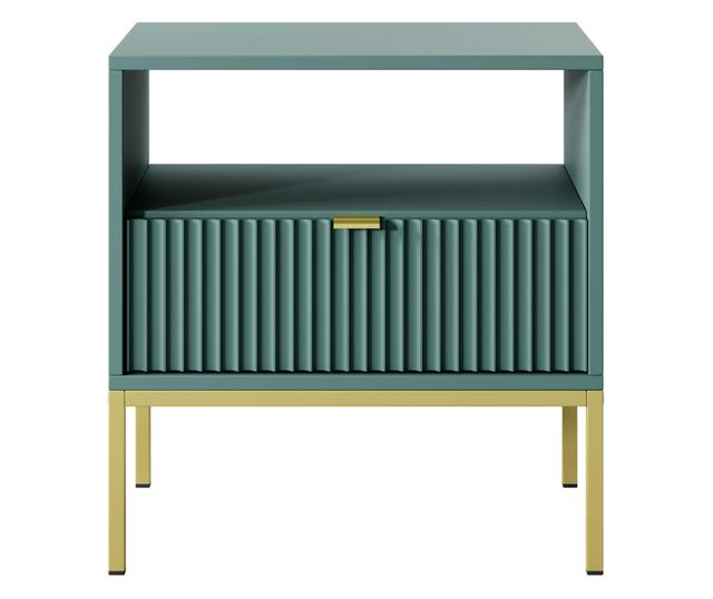 ÉJJELISZEKRÉNY, FURNLUX CLASSIC, AVON, 54x39x56cm, ZÖLD, MŰFA
