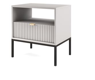 ÉJJELISZEKRÉNY, FURNLUX CLASSIC, AVON, 54x39x56cm, SZÜRKE, MŰFA
