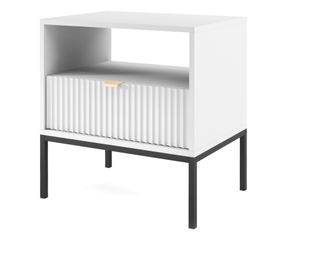 ÉJJELISZEKRÉNY, FURNLUX CLASSIC, AVON, 54x39x56cm, FEHÉR, MŰFA